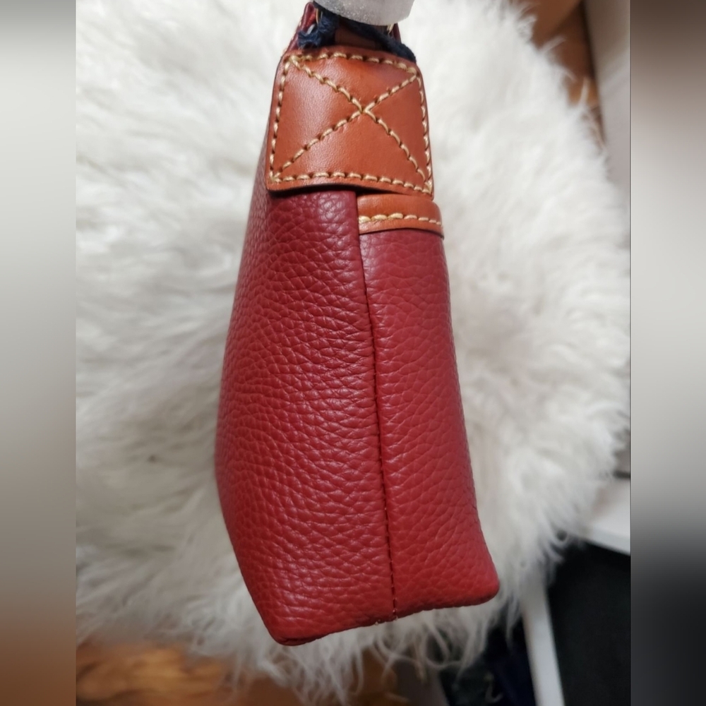 NEW Dooney & Bourke Wine Pebble Leather Pouchette Crossbody - Picture 8 of 8